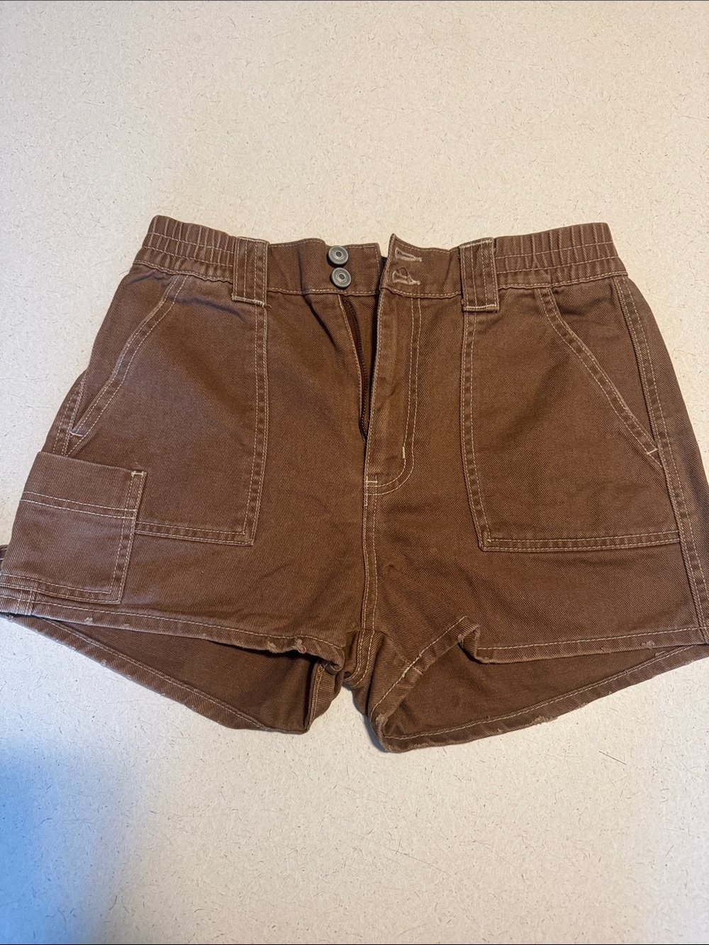 No Boundaries Brown Cargo Shorts